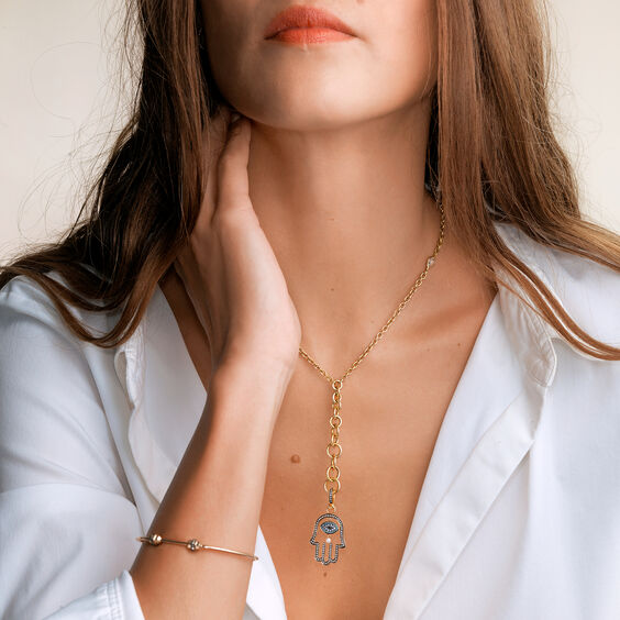Mythology 18ct Gold Diamond Hand of Fatima Pendant | Annoushka jewelley